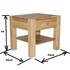 Oak bedside table Lauma