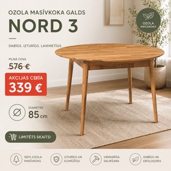 SALE !!!Oak table NORD 2R