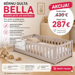 Bērnu gulta Bella ar matraci.